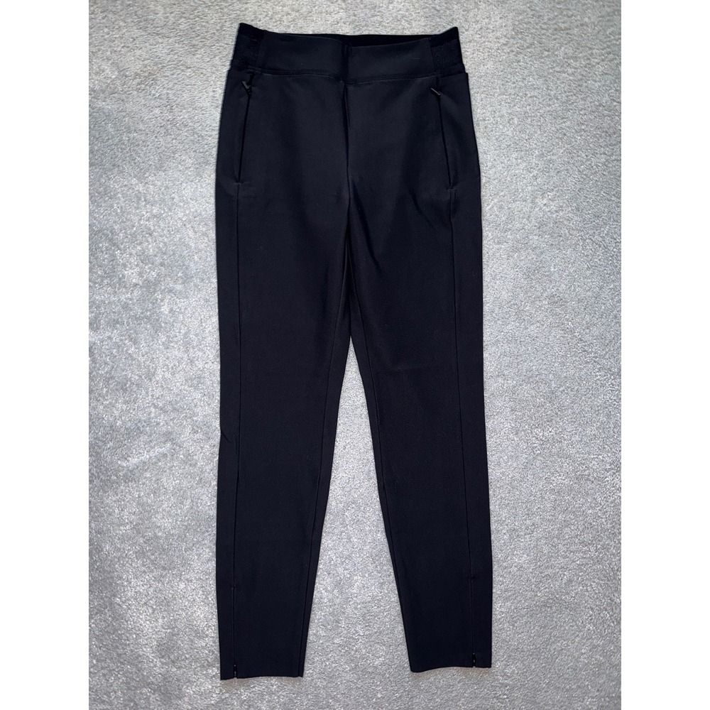 Athleta Stellar Tight Black High Rise Tapered Pants Ankle Zip Women Size 6